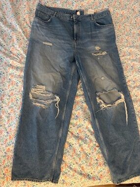 Divided Ripped Light Blue Boyfriend Jeans